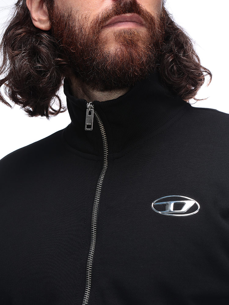 DIESEL（ディーゼル） メンズ オーバルDメタルロゴ ジップアップ