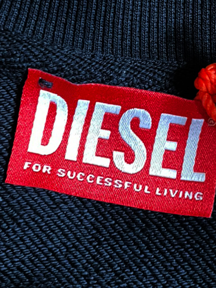 DIESEL（ディーゼル） メンズ オーバルDメタルロゴ ジップアップ