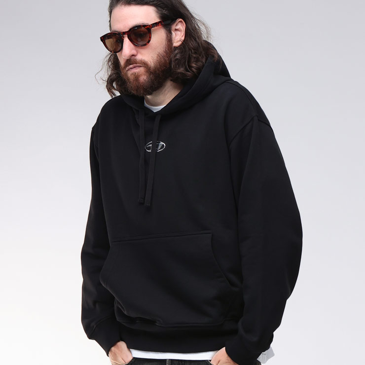 DIESEL（ディーゼル） メンズ オーバルD メタルロゴ ルーズフィット