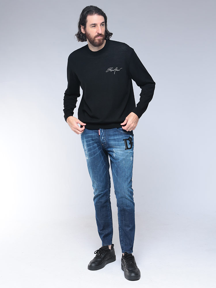 EMPORIO ARMANI エンポリオアルマーニ メンズ レタリックロゴ ニット