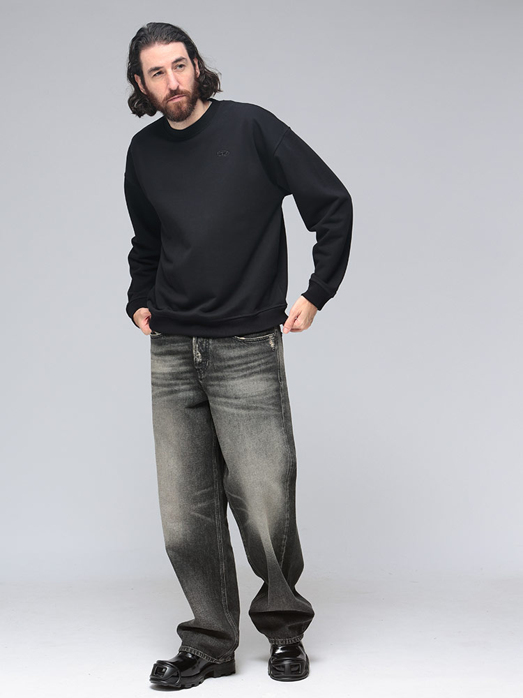 DIESEL（ディーゼル） メンズ バックデザイン クルーネック スウェット