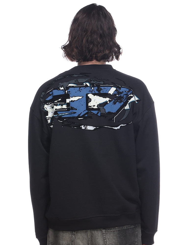 DIESEL（ディーゼル） メンズ バックデザイン クルーネック スウェット