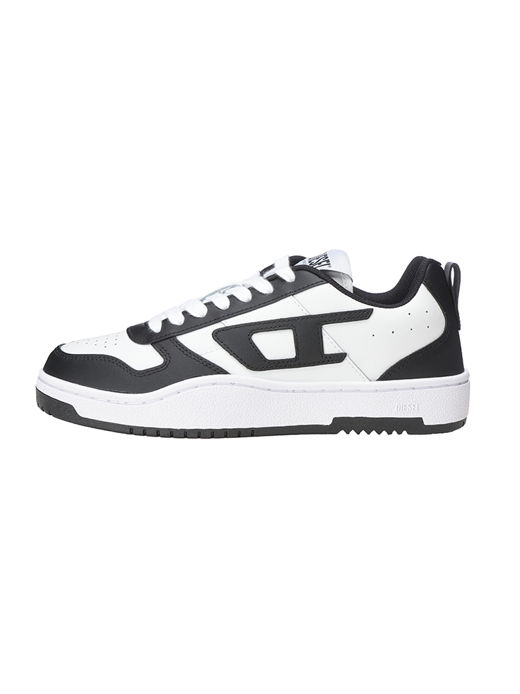 DIESEL（ディーゼル） メンズ レザー ロゴ ローカットスニーカー S