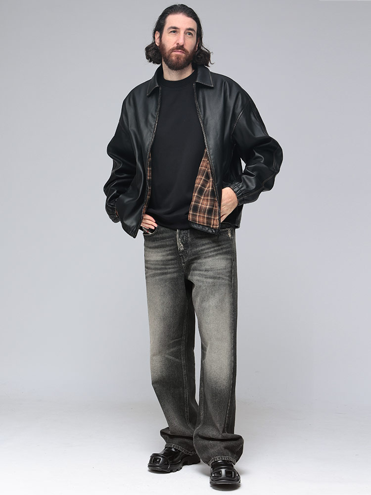 DIESEL（ディーゼル） ブルゾン アウター メンズ 合成皮革 フルジップ