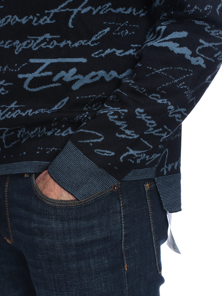 EMPORIO ARMANI エンポリオアルマーニ ニット トップス 総柄 オール