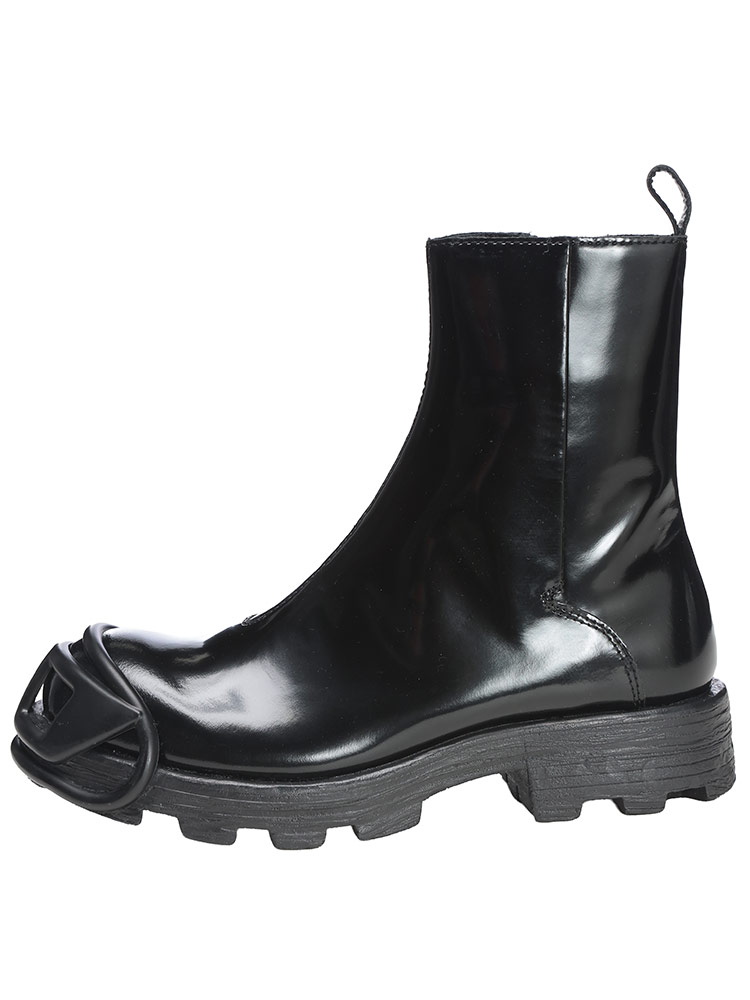 DIESEL（ディーゼル） ブーツ オーバルD カウレザー ショートブーツ