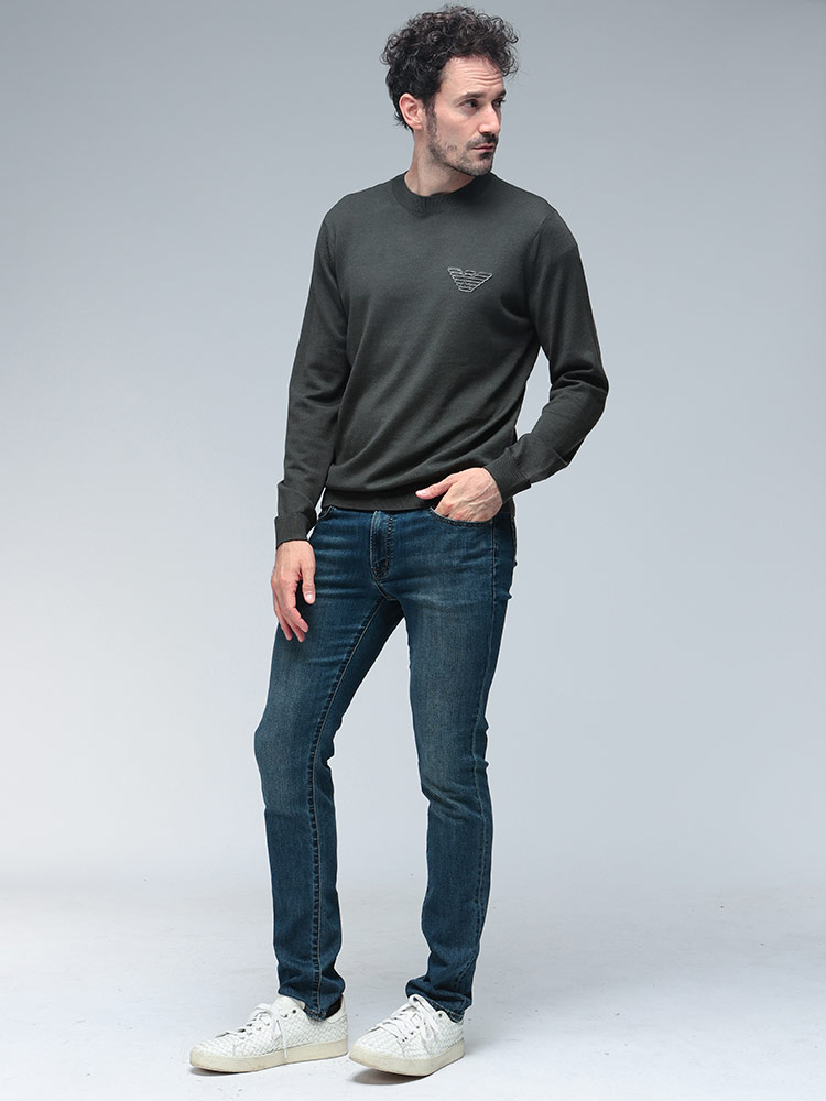 EMPORIO ARMANI エンポリオアルマーニ ニット トップス イーグルパッチ