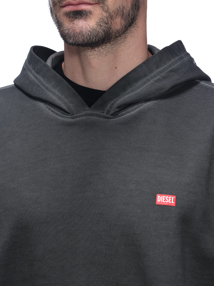 DIESEL（ディーゼル） フーディ トップス スウェット ロゴパッチ プル