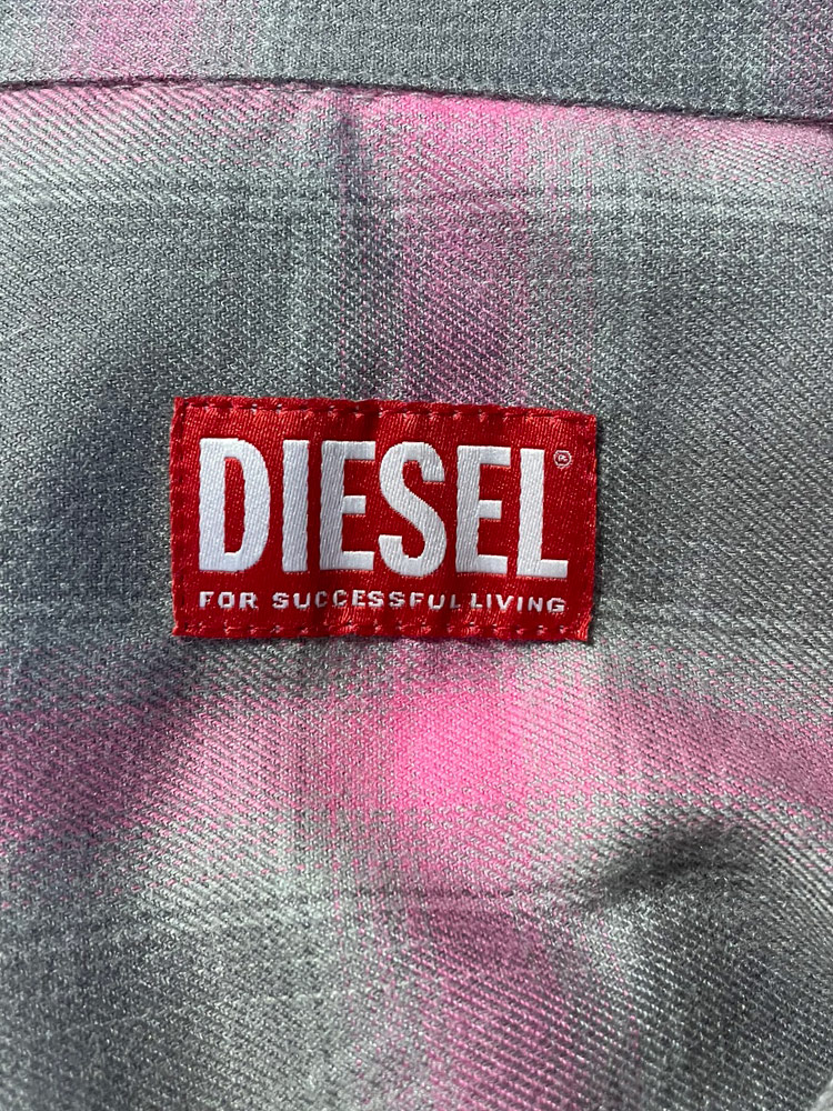 DIESEL（ディーゼル） シャツ トップス オーバルD刺繍 チェック柄 長袖