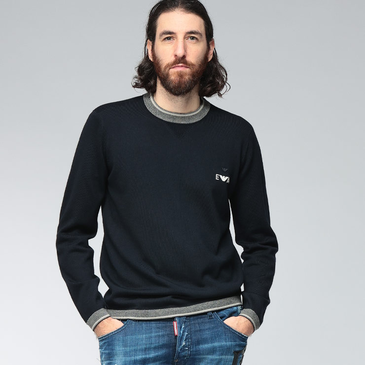 EMPORIO ARMANI エンポリオアルマーニ ニット トップス 胸ロゴ