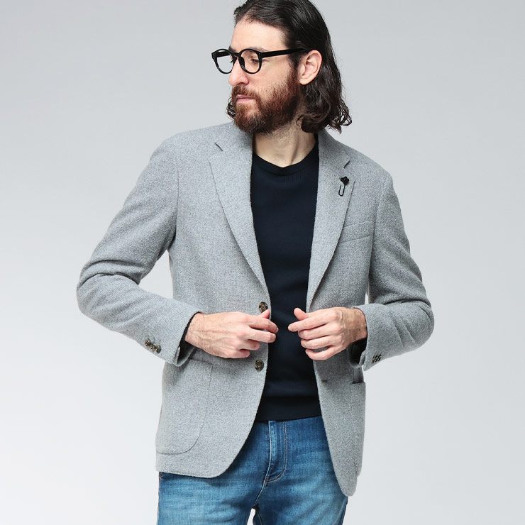 LARDINI（ラルディーニ） ジャケット アウター ブークレ シルク