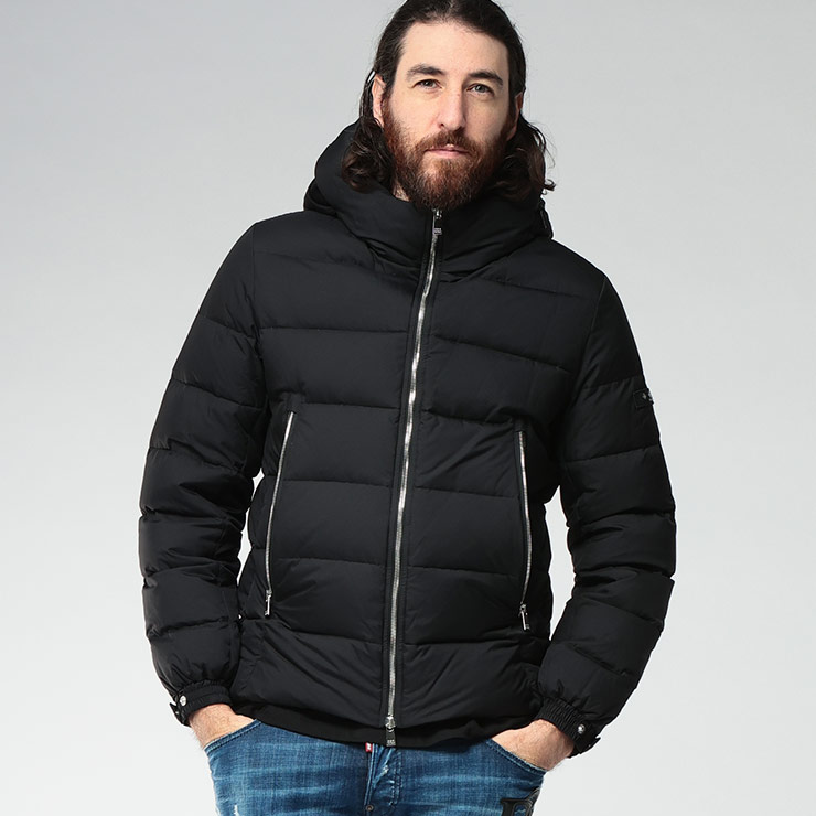 TATRAS（タトラス） フードジップロゴ フルジップ ダウンジャケット