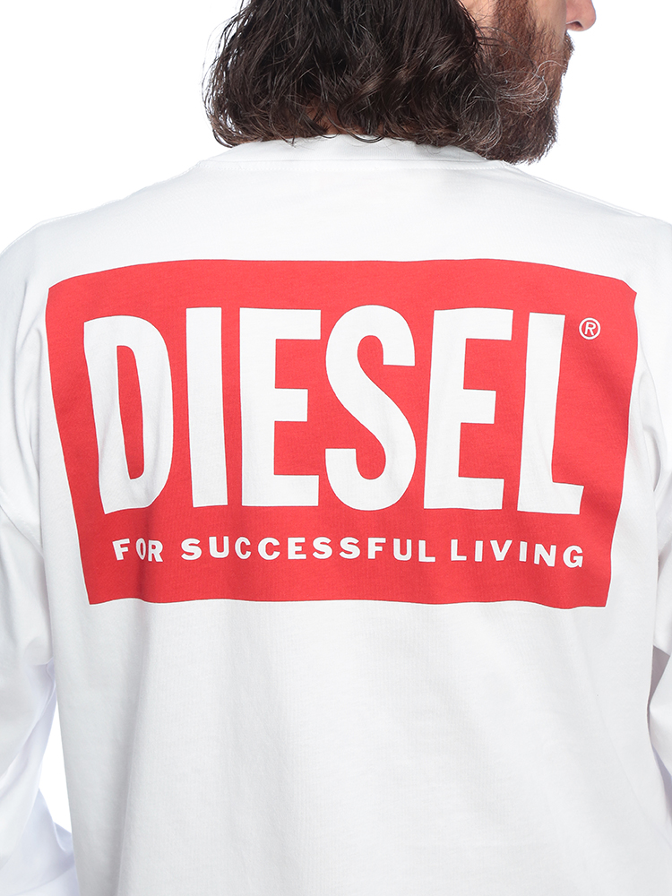 DIESEL（ディーゼル） ロンT メンズ ロゴ バックロゴ プリント クルー