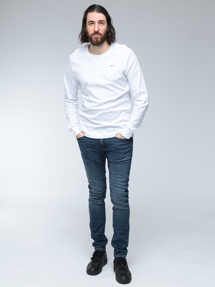 DIESEL（ディーゼル） ロンT メンズ ロゴ メタルミニロゴ クルーネック