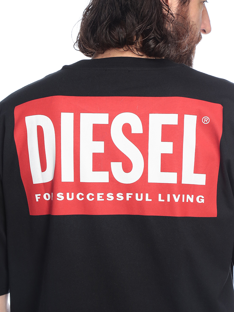 DIESEL（ディーゼル） Tシャツ メンズ ロゴ バックロゴ プリント