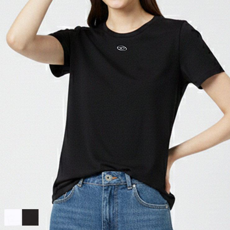 DIESEL（ディーゼル） Tシャツ レディース ロゴ オーバルD クルー