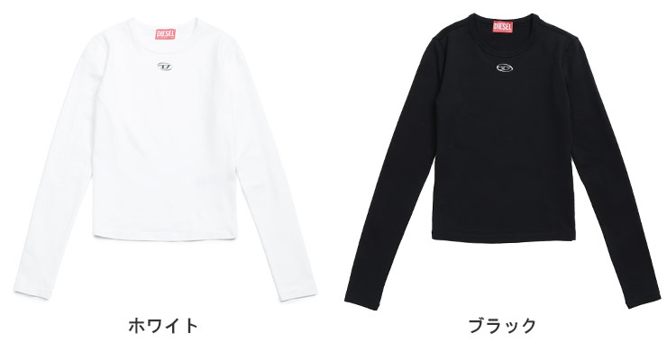 DIESEL（ディーゼル） ロンT レディース ロゴ オーバルD クルーネック