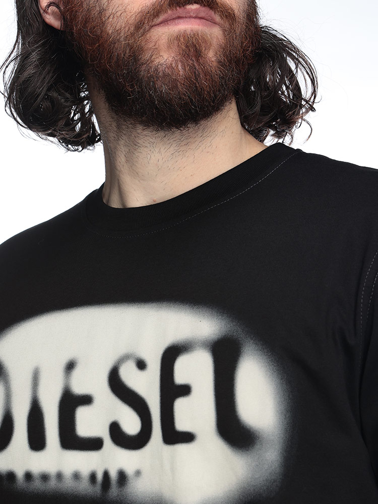 DIESEL（ディーゼル） Tシャツ メンズ ロゴ プリント クルーネック