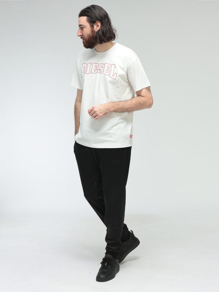 DIESEL（ディーゼル） Tシャツ メンズ ロゴ ステッチ クルーネック