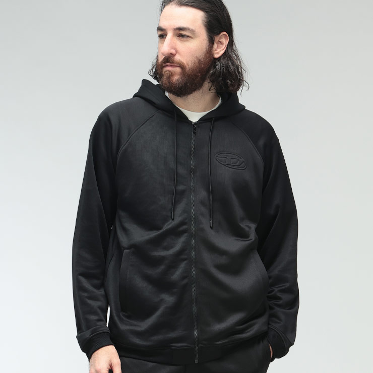 DIESEL（ディーゼル） パーカー メンズ ロゴ オーバルD フルジップ