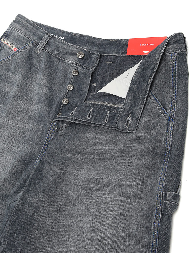 DIESEL（ディーゼル） ショーツ メンズ ロゴ デニム ボタンフライ