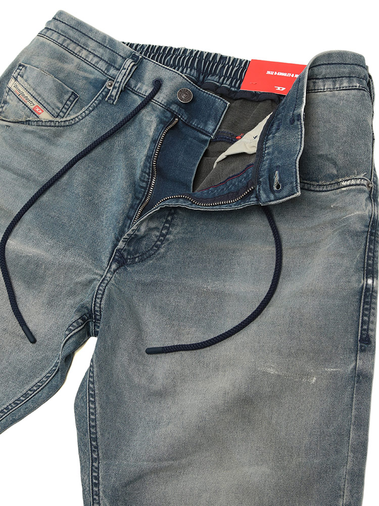 DIESEL（ディーゼル） デニムパンツ メンズ ロゴ ストレッチ ウエスト