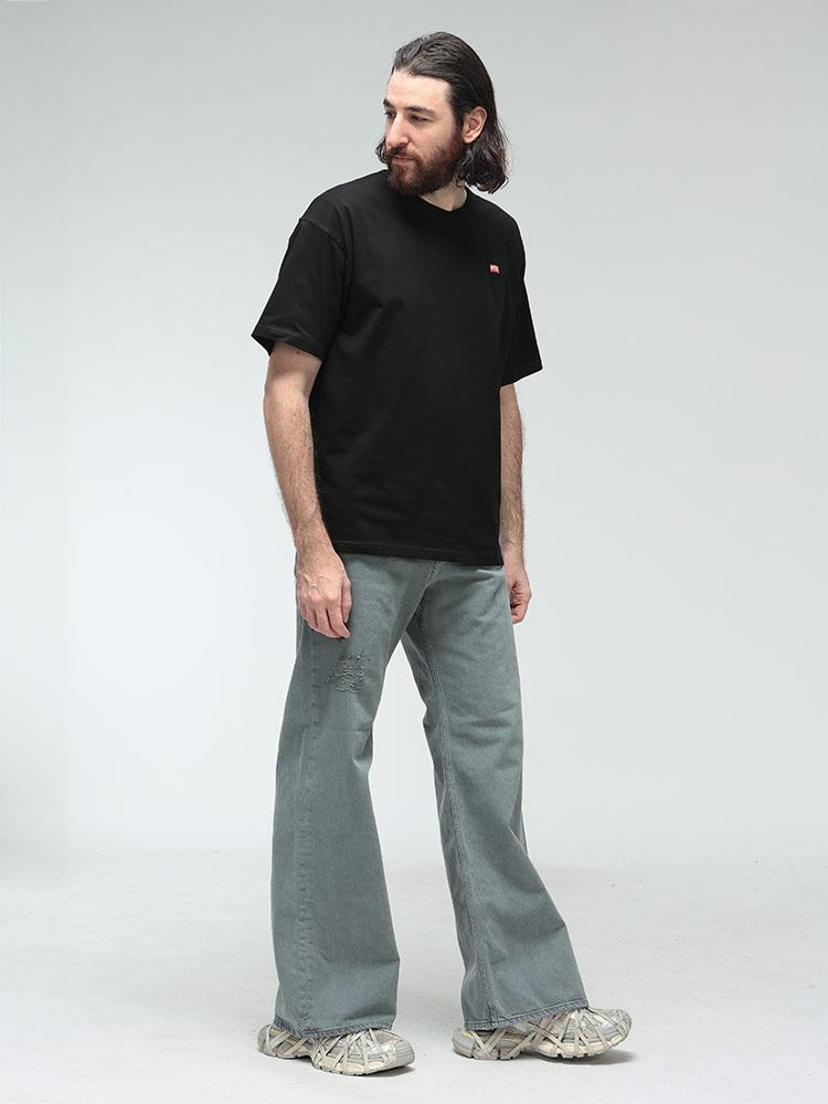 DIESEL（ディーゼル） デニムパンツ メンズ ロゴ ダメージ加工 ボタン