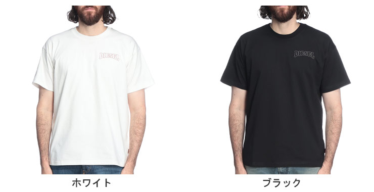 DIESEL（ディーゼル） Tシャツ メンズ ロゴ ステッチ クルーネック