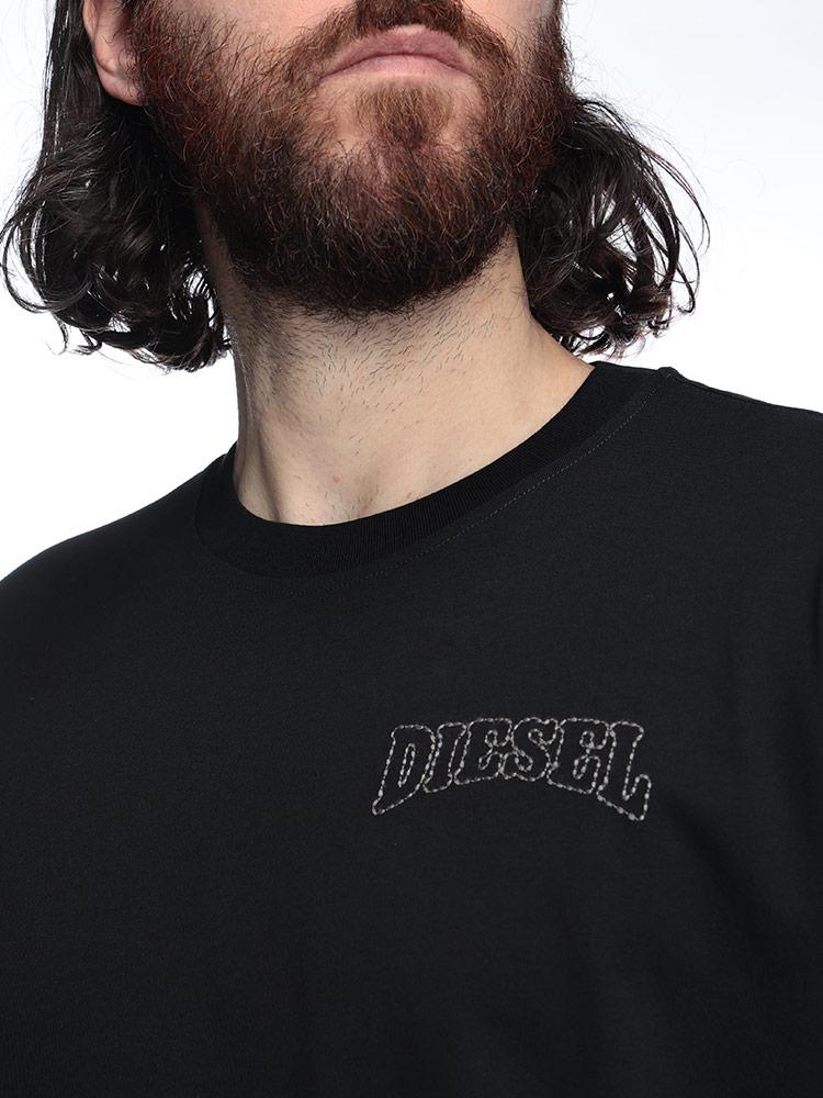 DIESEL（ディーゼル） Tシャツ メンズ ロゴ ステッチ クルーネック