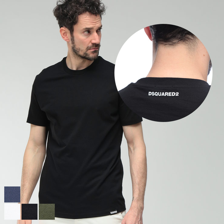 DSQUARED2（ディースクエアード） メンズ Tシャツ 半袖 無地 クルー
