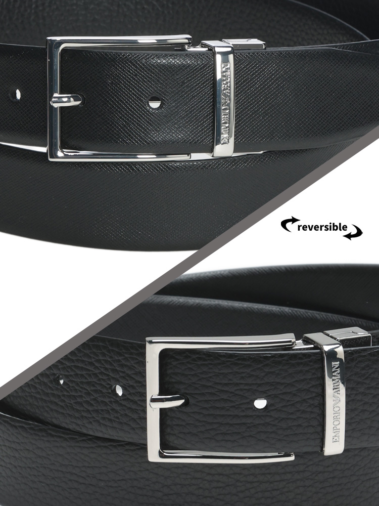 エンポリオアルマーニ☆ラインストーンベルト エンポリオ アルマーニ EMPORIO ARMANI ベルト 幅3.5cm メンズ