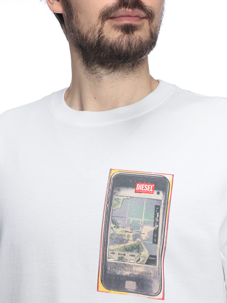 DIESEL（ディーゼル） メンズ Tシャツ 半袖 ロゴ デジタルプリント