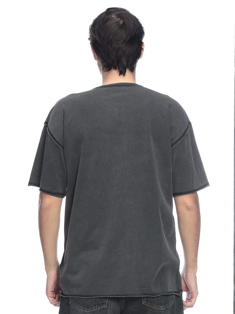 DIESEL（ディーゼル） メンズ Tシャツ 半袖 ロゴ アップリケ クルー
