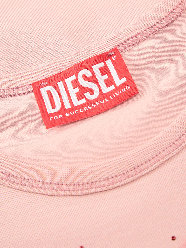 DIESEL（ディーゼル） レディース Tシャツ 半袖 ロゴ ハート プリント