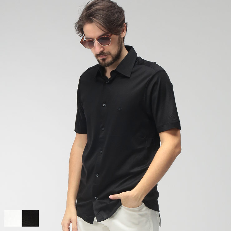エンポリオ・アルマーニ　メンズ半袖シャツ EMPORIO ARMANI エンポリオアルマーニ メンズ シャツ 半袖 ワン