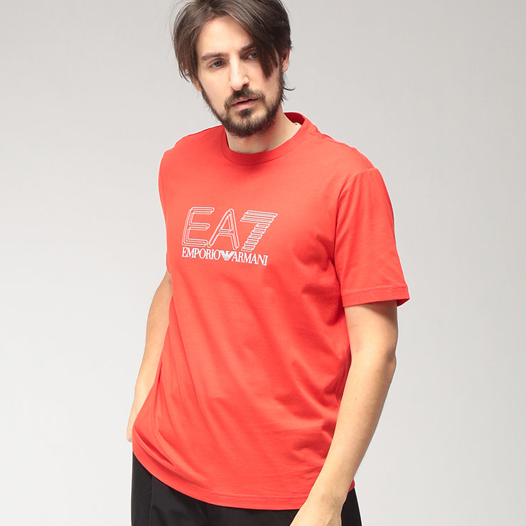 EA7 赤 Tシャツ + Emporio Armani Tシャツまとめ売り EA7 エンポリオアルマーニ EMPORIO ARMANI メンズ Tシャツ 半袖