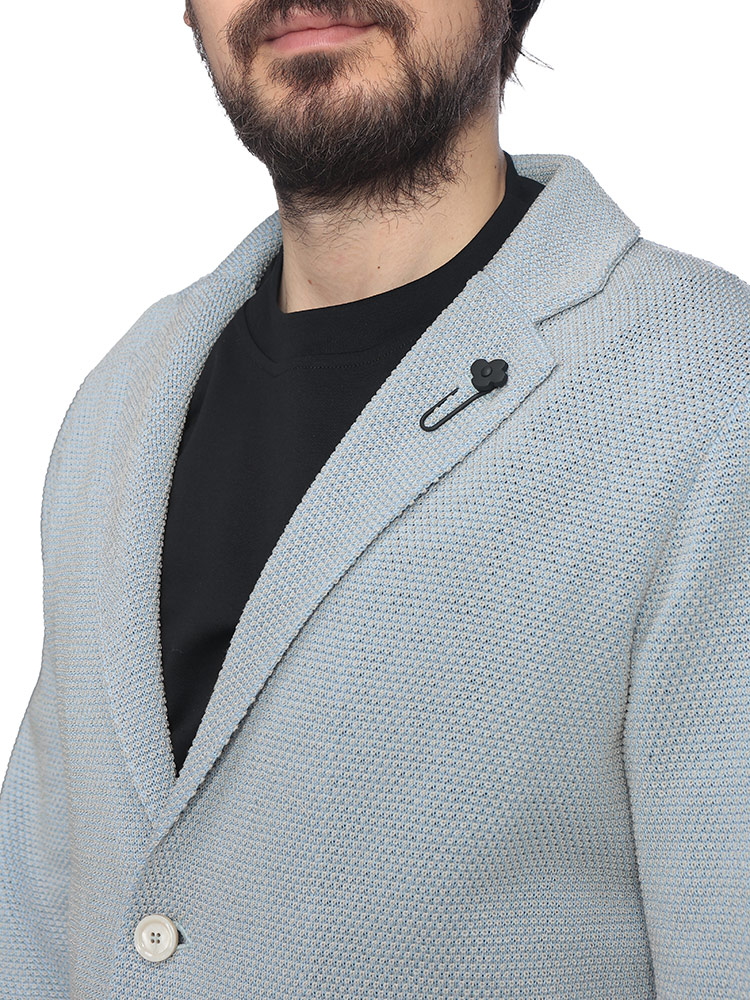 LARDINI（ラルディーニ） メンズ ニットジャケット マーセライズ
