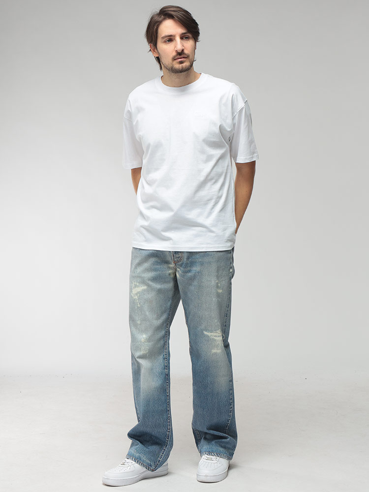 DIESEL（ディーゼル） メンズ Tシャツ 半袖 ラインストーンロゴ クルー