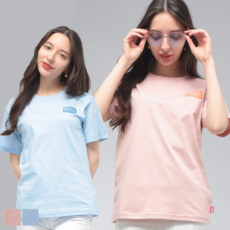 DIESEL ディーゼル 半袖 Tシャツ ボックスフィット ショート丈　xxs DIESEL（ディーゼル） レディース Tシャツ 半袖 T-NORMY-S6 チェスト