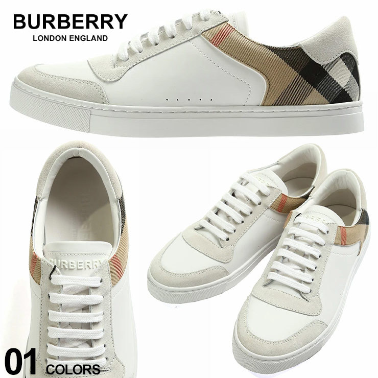 バーバリー メンズ スニーカー BURBERRY レザー スエード ハウス