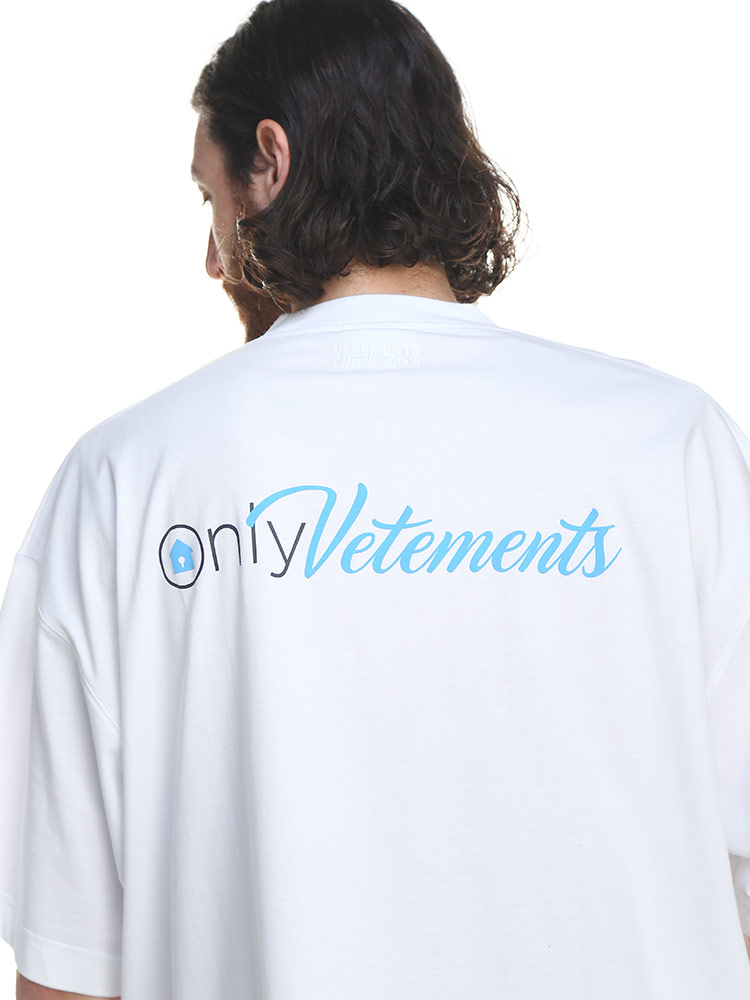 ヴェトモン VETEMENTS Tシャツ メンズ 半袖 バックプリント ロゴ ONLY