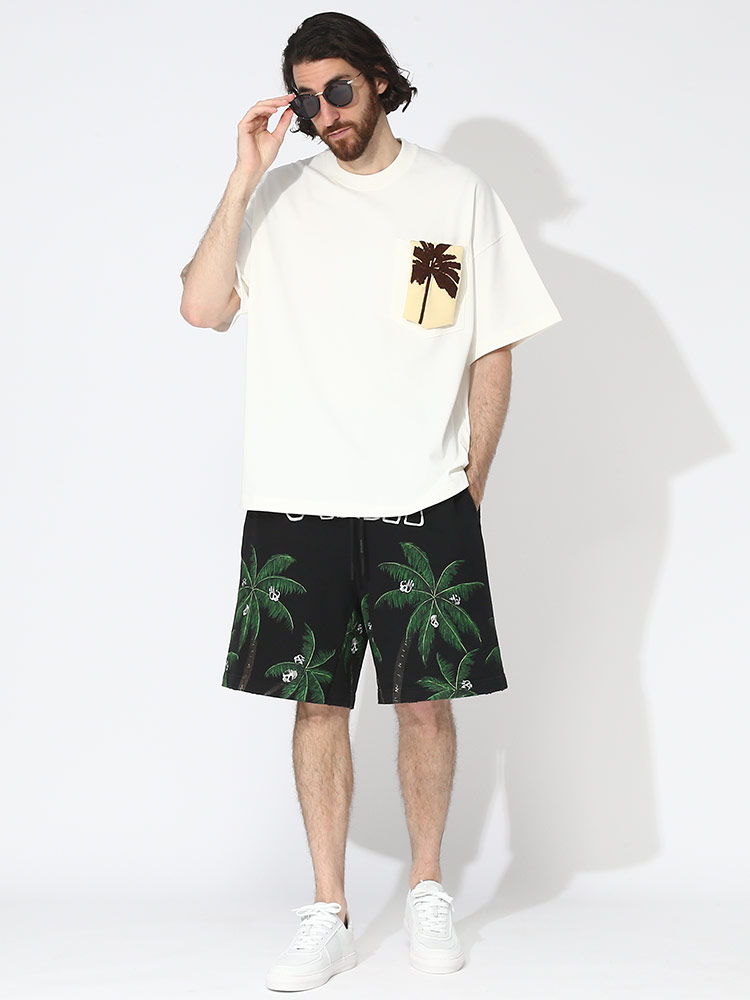 【JIL SANDER】パッチデティール Tシャツ Lサイズ パーム 7561201442_8.jpg