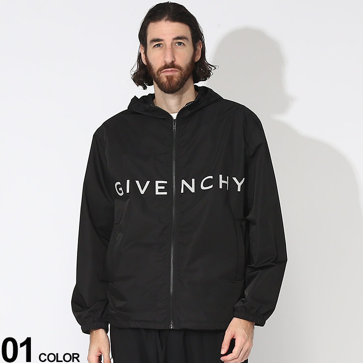 ジバンシィ アウター GIVENCHY メンズ ウィンドブレーカー ロゴ プリント ブランド ジャケット ブルゾン パーカー GVBM011313YT