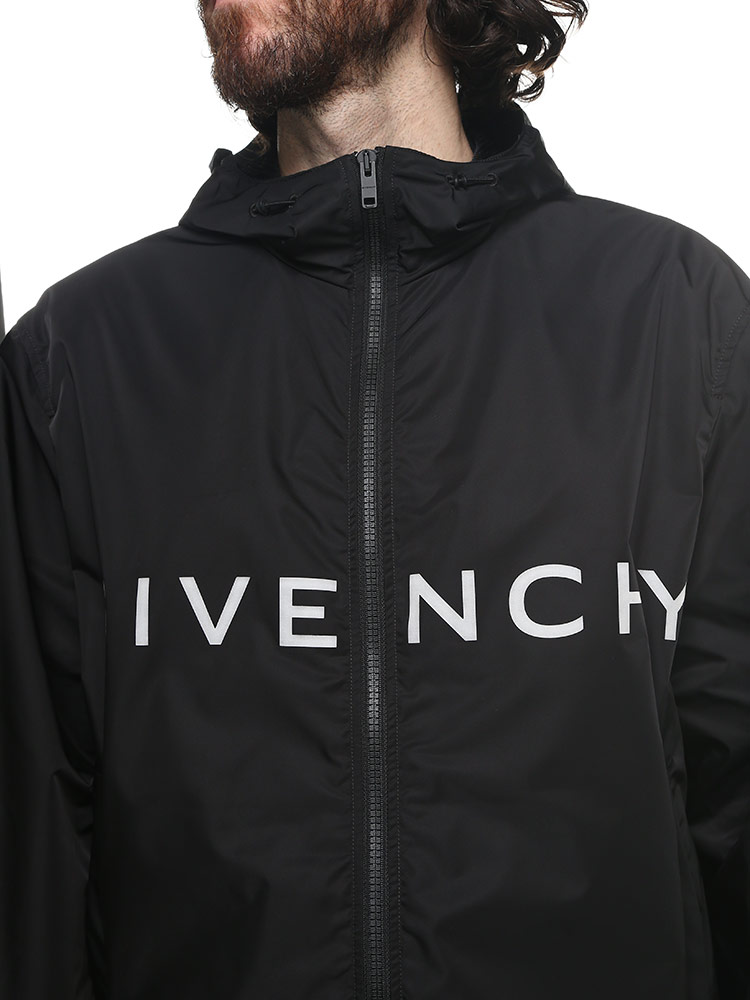 GIVENCHY ジバンシィ ロゴプリント ナイロン ボンバージャケット GIVENCHY ジバンシィ ロゴプリント ナイロン ボンバージャケット