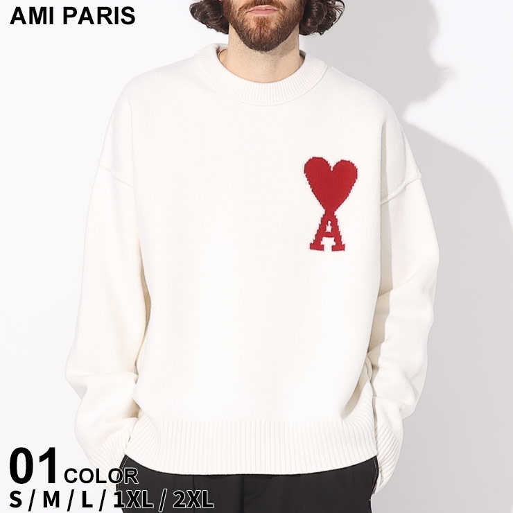 アミパリス ニット AMI PARIS セーター メンズ ロゴ AMI DE COEUR 