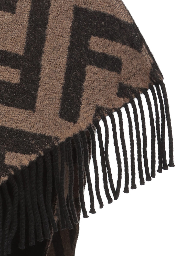 FENDI（フェンディ） リバーシブル カシミヤ＆ウール 無地 総柄