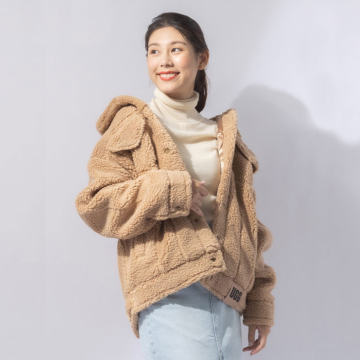 UGG フリース ジャケット メンズ アウター アグ フルジップ 裏