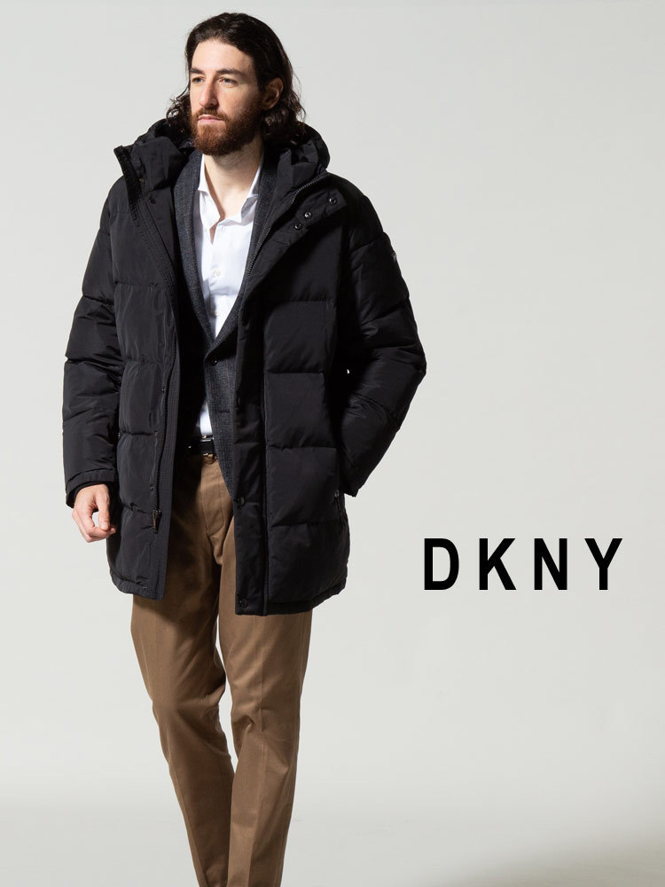【大幅値下げ!!】DKNY メンズ ダナキャラン ニューヨーク フード 中綿 ブルゾン ブランド アウター 中綿ジャケット ハーフ丈  DKDX9MP193