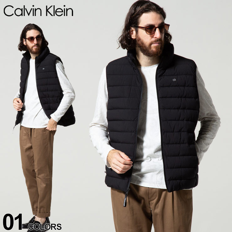 カルバンクライン メンズ ベスト Calvin Klein CK ロゴ プリント 中綿