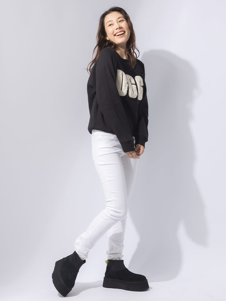 UGG Australia アグオーストラリア ファー ロゴ クルーネック トレーナー LOGO CREWNECK ブランド レディース トップス スウェット UGGL1123718 UGG Australia アグオーストラリア レディース スウェット